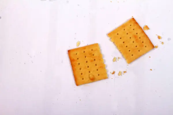 Crackers White Background Copy Space — Stock Photo, Image