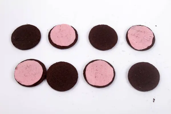 Čokoládové Sušenky Bílým Pozadím — Stock fotografie