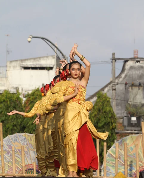Setembro 2023 Grupo Meninas Dançando Dança Tradicional Celebração Indonesia Guarda — Fotografia de Stock