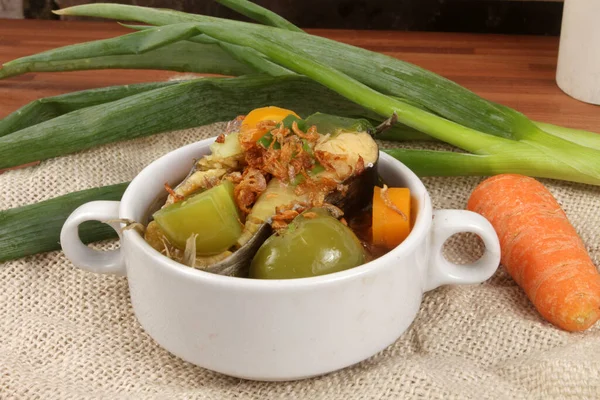 Fischsuppe Mit Gemüse Hausgemachte Küche — Stockfoto