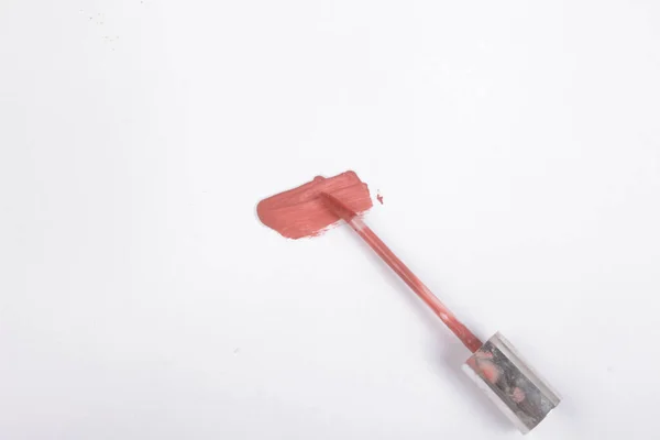 Red Pink Paint Brush Isolated White Background — Stock Photo, Image