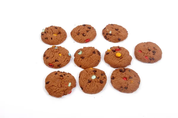 Gebrochene Kekse Isoliert Auf Weißem Hintergrund — Stockfoto