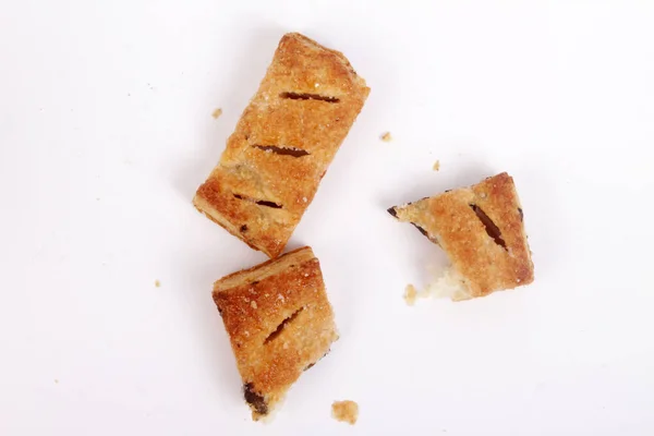Pie Biscuits White Background — Stock Photo, Image