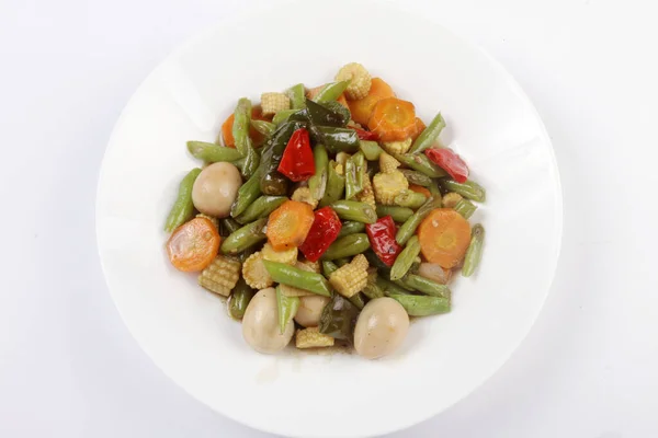 Talíř Salátovou Zeleninou Asijské Jídlo — Stock fotografie