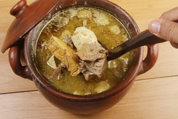 Eine Schüssel Lodeh Terong Asiatisches Essen — Stockfoto