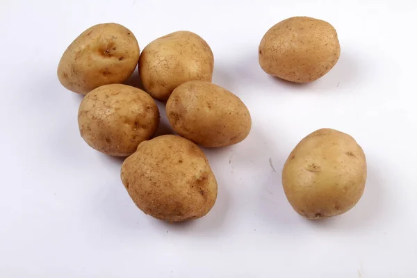 Πατάτες Λευκό Φόντο — Φωτογραφία Αρχείου