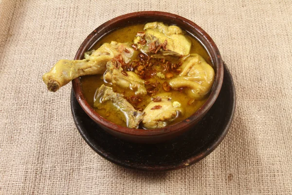 Opor Ayam Atau Kari Ayam Adalah Masakan Tradisional Indonesia Makanan — Stok Foto
