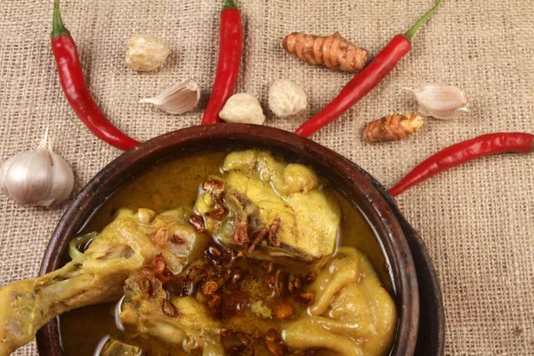Opor Ayam Oder Chicken Curry Ist Traditionelle Küche Indonesien Asiatische — Stockfoto