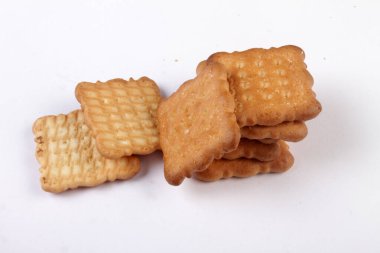 beyaz zemin üzerine bisküvi