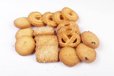 beyaz zemin üzerine bisküvi