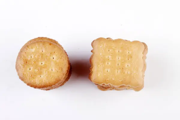 Biscuits White Background — Stock Photo, Image