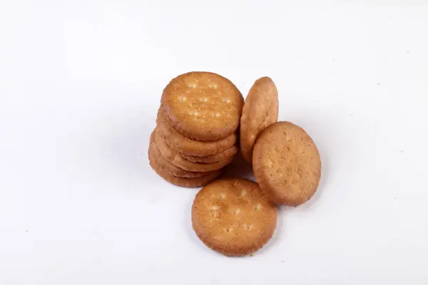 Biscuits White Background — Stock Photo, Image