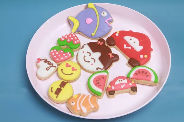 Kekse Mit Verschiedenen Bonbons — Stockfoto