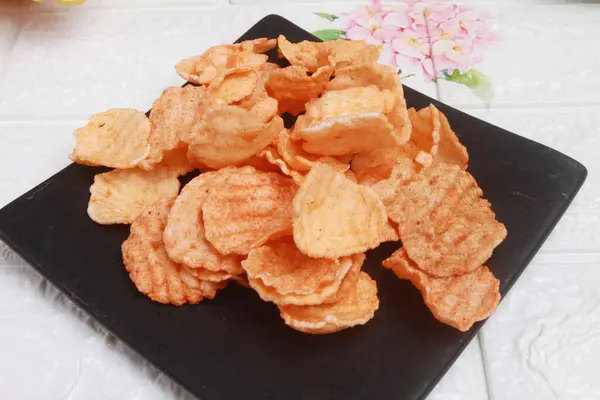 Potato Chips Salt — Stock Photo, Image