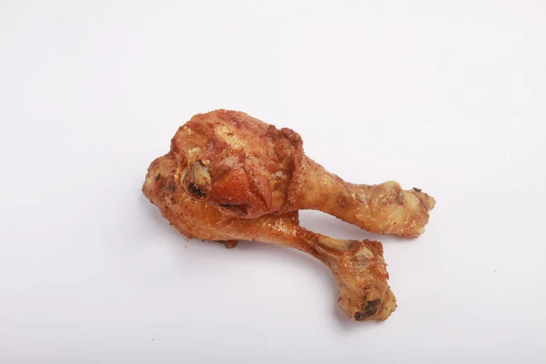 Pollo Frito Sobre Fondo Blanco —  Fotos de Stock