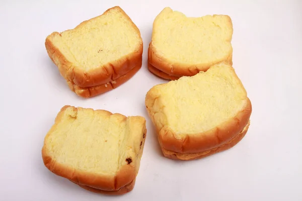 Roti Terisolasi Latar Belakang Putih — Stok Foto