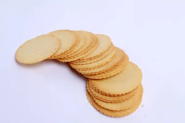 Cookie Csokoládé Chips Fehér Háttér — Stock Fotó