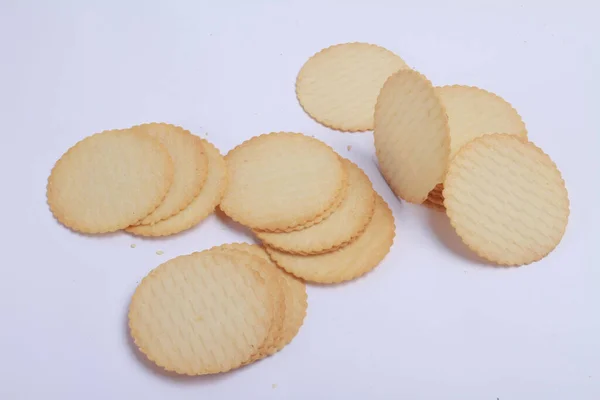 Cookies Witte Achtergrond — Stockfoto