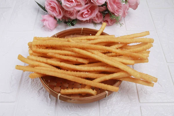Frietjes Met Ketchup — Stockfoto