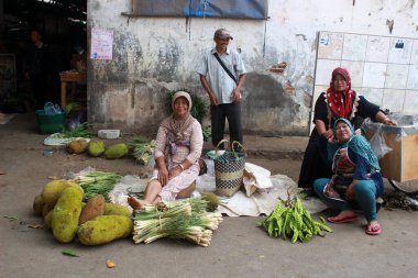 Pekalongan, Endonezya - 26 Eylül 2019: Pazar etkinliği