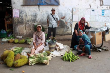 Pekalongan, Endonezya - 26 Eylül 2019: Pazar etkinliği