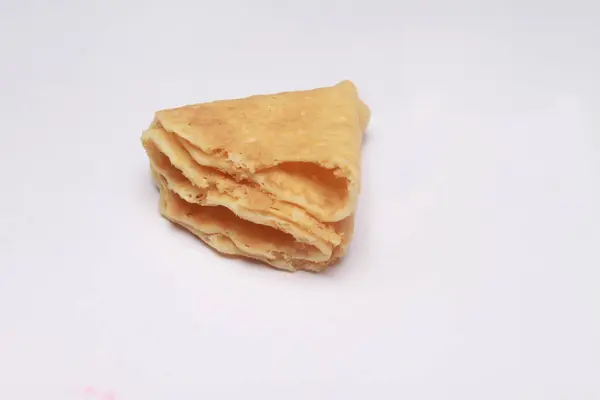 Cracker Croccanti Isolati Sfondo Bianco — Foto Stock