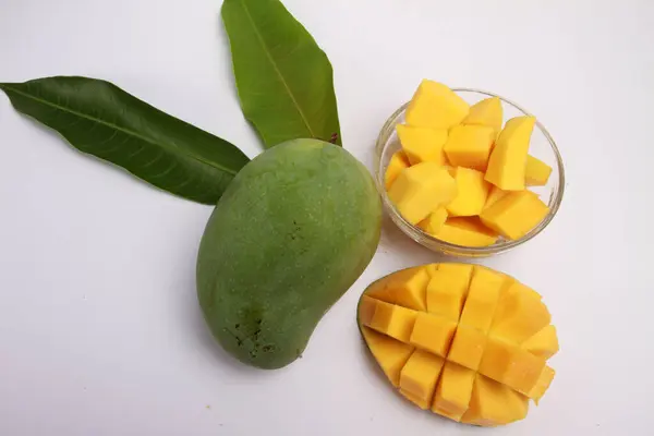Frutta Mango Sul Tavolo Legno — Foto Stock