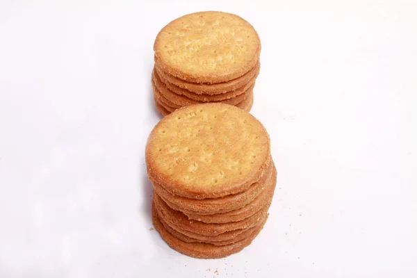 Kekse Auf Weißem Hintergrund — Stockfoto