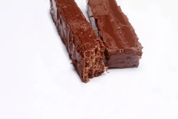 Oblea Chocolate Aislada Sobre Fondo Blanco — Foto de Stock