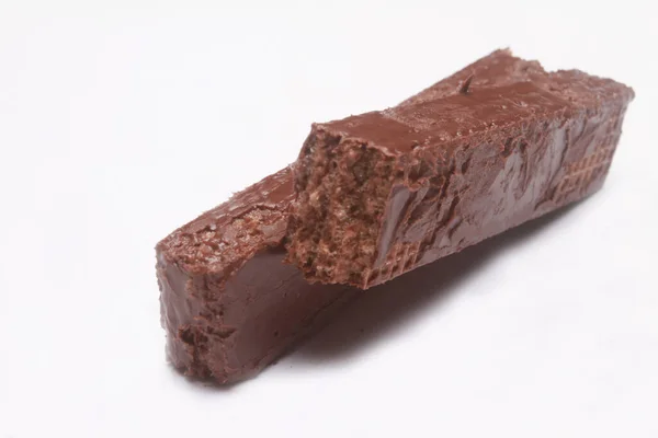 Wafer Chocolate Isolado Fundo Branco — Fotografia de Stock