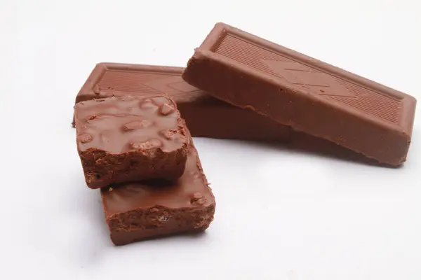 Chocolate Con Leche Sobre Blanco — Foto de Stock