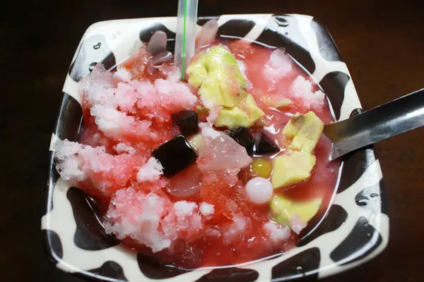 Bowl Fruits Ice — Stock Photo, Image