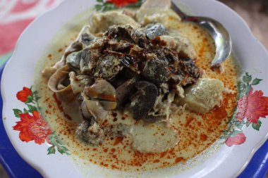 Bir tabak lontong opor, Asya yemeği.