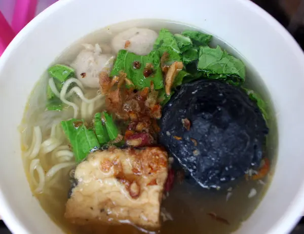 Semangkuk Daging Bakso Makanan Asia — Stok Foto