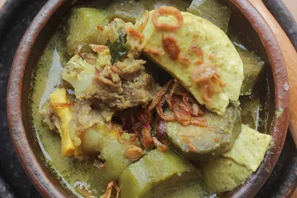 Ein Teller Lodeh Asiatisches Essen Curry Essen — Stockfoto
