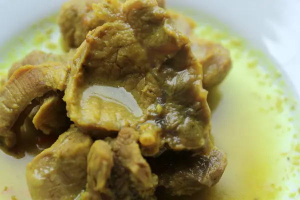 Plato Carne Curry — Foto de Stock