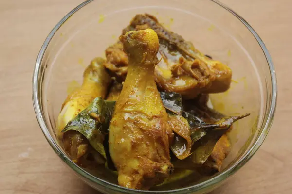 Miskę Curry Kurczaka — Zdjęcie stockowe