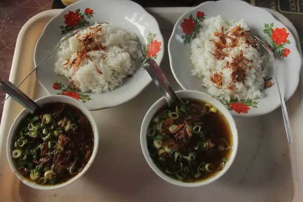Nasi Grombyang Menu Tradisional Indonesia — Stok Foto