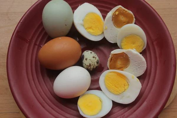 Gekookte Eieren Kip — Stockfoto