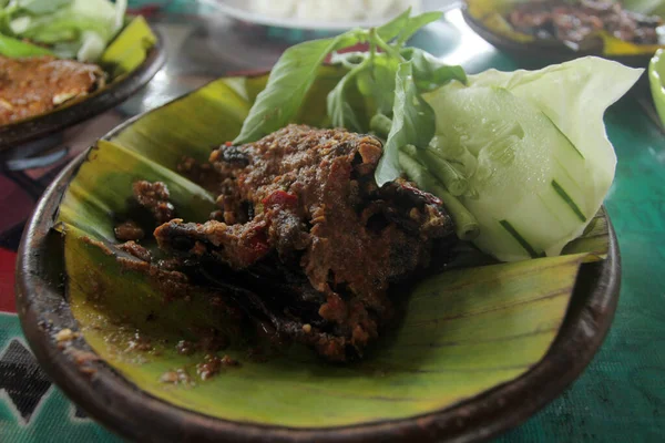 Sambal Belut Dans Plaque Asiatique Nourriture — Photo