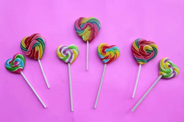 Colorful Sweet Pops Color Background — Stock Photo, Image