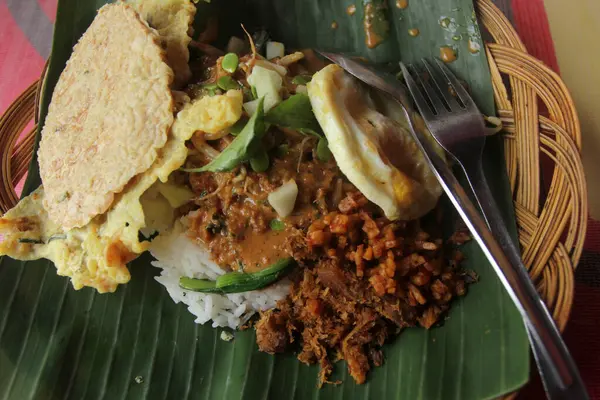 Відокремлення Насі Азіатська Їжа Індонезійські Страви — стокове фото