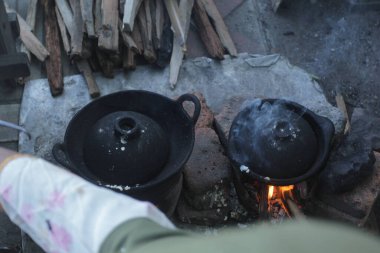 Geleneksel kek ya da Serabi, Endonezya sokak yemekleri pişirmek