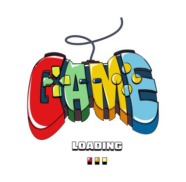 oyun tasarımı, t-shirt grafik tasarım vektör çizimi 
