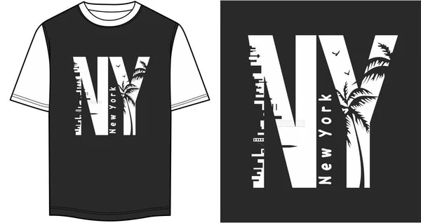 Nova Iorque Camisas Design Vetor Gráfico Shirt Gráfico Design Vetorial — Vetor de Stock