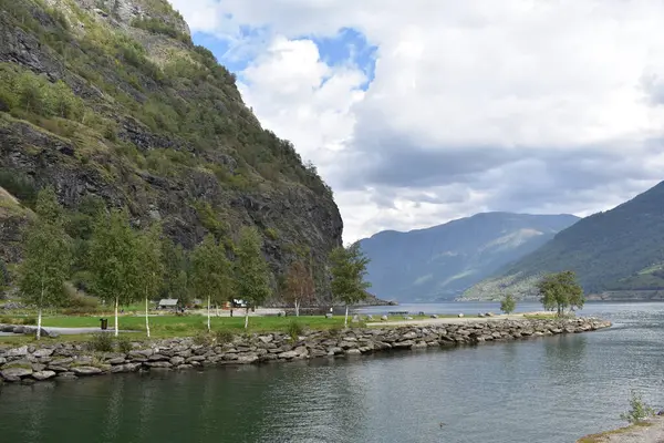 Horský Průsmyk Obklopen Krásou Přírody Norsko Kostce Fjordy — Stock fotografie