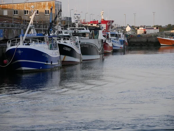 Fransa Lorient Mayıs 2023 Akşamları Lorient Limanındaki Balıkçı Gemileri — Stok fotoğraf