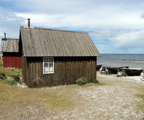 Gotland Traditional Fishing Village Faro Helgumannens Sweden — Stock Photo, Image