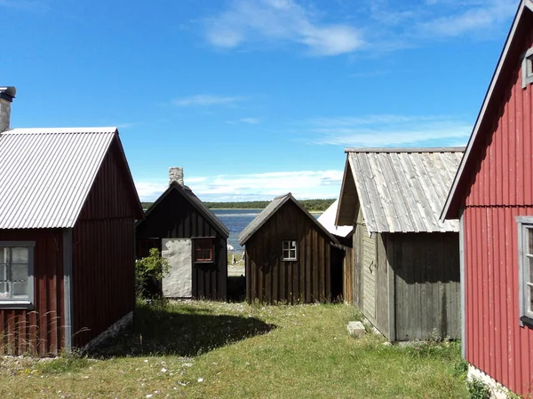 瑞典法罗岛的渔村 — 图库照片