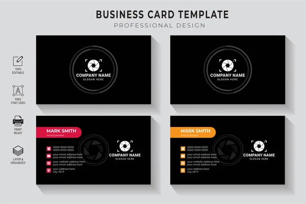 Multipurpose Modern Business Card Design Template — Stock Vector